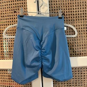 Gymshark Scrunch Bike Shorts Gym Small Blue